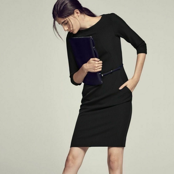 MM Lafleur Dresses & Skirts - MM. LaFleur Black Solid Onyx Etsuko Dress Rosette